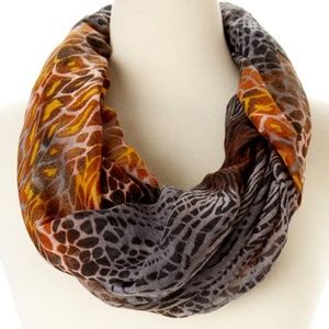 Safari Animal Print Lightweight Infinity Scarf